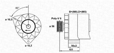 MAGNETI MARELLI 943356626010 -  Генератор